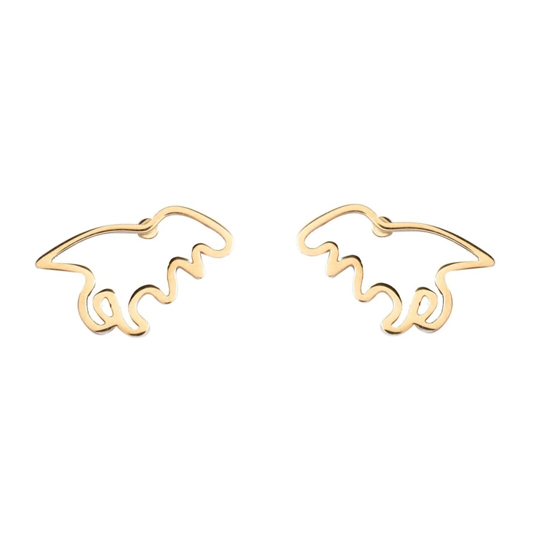 pendientes-dinosaurios-acero-hipoalergenico-oro