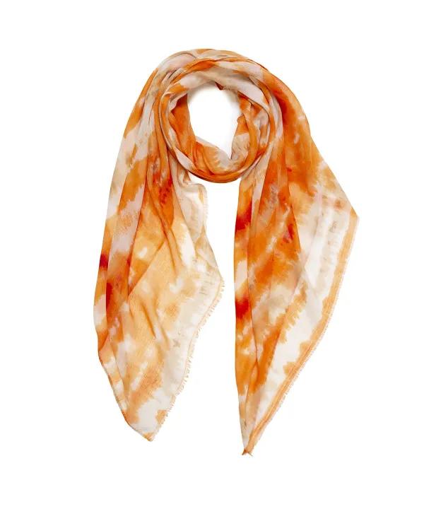foulard-flores-degradado-naranja