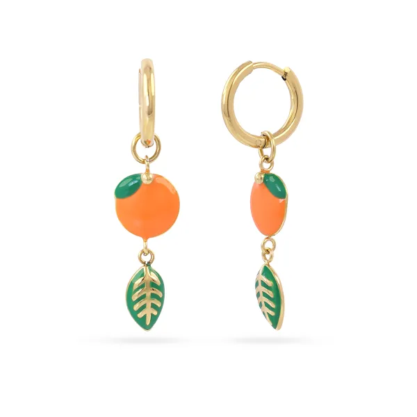 pendientes-mini-aro-naranja-colgante