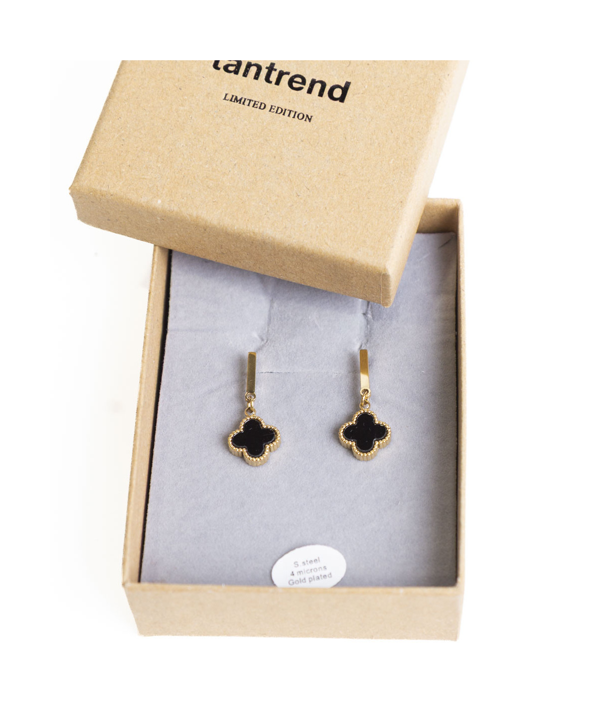 pendientes-cruz-negra-acero-oro