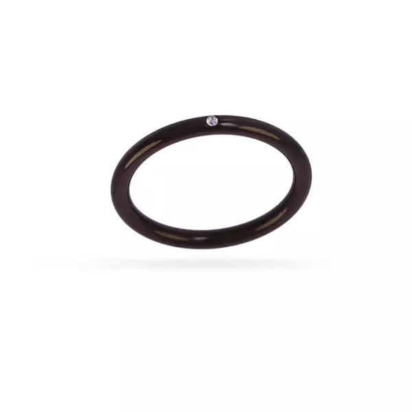 Anillo Extrafino Minimalista Negro Anartxy B A N284 D