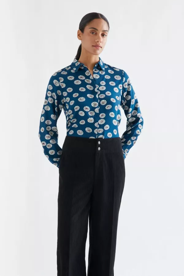 Camisa Azul Estampada Carthamus Compañia Fantastica