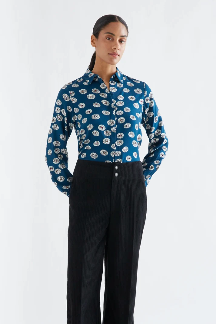 Camisa Azul Estampada Carthamus Compañia Fantastica