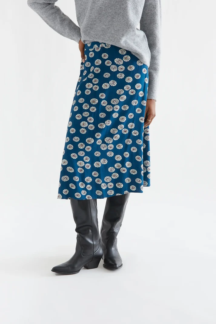 Falda Azul Estampada Compañia Fantastica