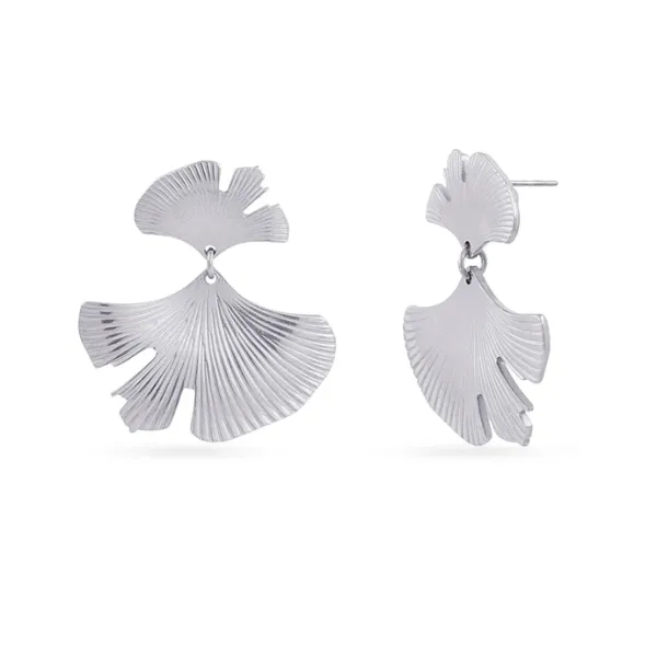 pendientes-largos-esentials-hoja-abanico-plateados