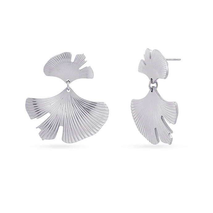 pendientes-largos-esentials-hoja-abanico-plateados