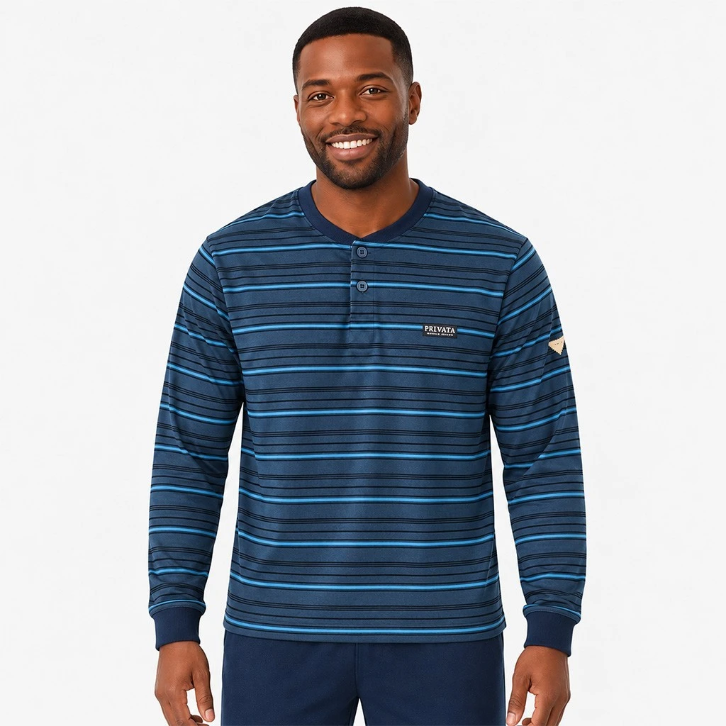 pijama-hombre-spandex-terciopelo-elastico-rayas-petrol-1