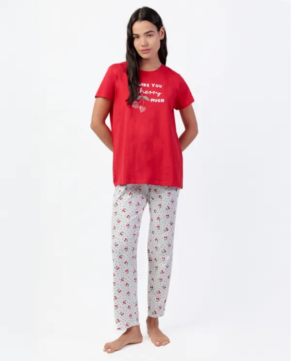 pijama-manga-corta-pantalon-largo-cherry