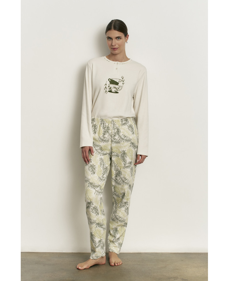 pijama-promise-cafe-estampado-verdes