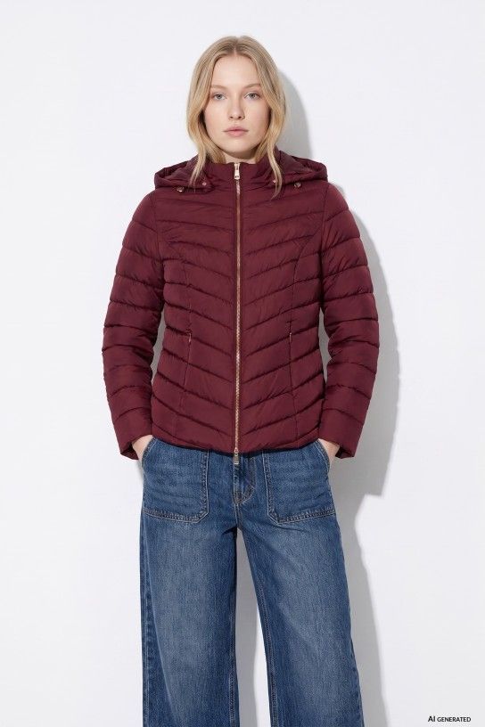 Plumi Burdeos Chaqueta Acolchada Burdeos Granate 1