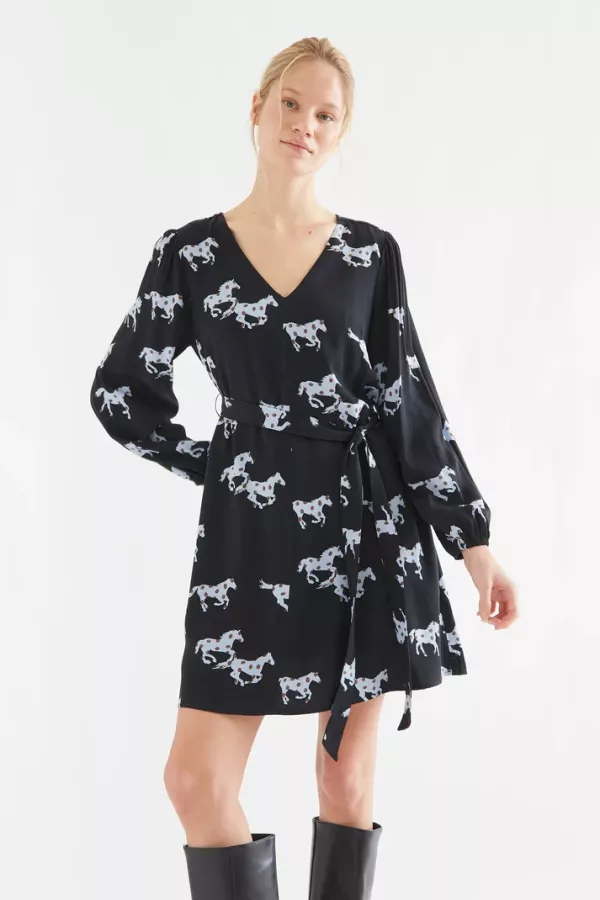Vestido Corto Estampado Horse Compañia Fantastica